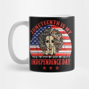 Juneteenth is My Independence Day Juneteenth Queen Melanin African American Women Mug